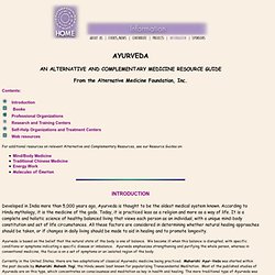 AMFI - Ayurveda Resource Guide