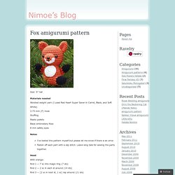 Fox amigurumi pattern « Nimoe’s Blog
