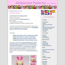 Pink Little Lady Doll ~ Amigurumi crochet patterns ~ K and J Dolls