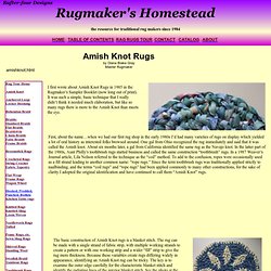 Amish Knot Rugs