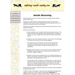 Mmeparsy a ajouté : AMISH SHUNNING