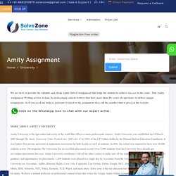 amity online solved assignment