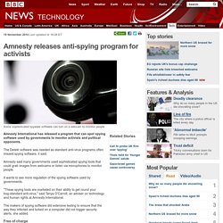 Amnesty releases anti-spying program for activists