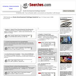 Durée Amortissement Outillage Industriel : Page 1/10 : All-Searches.com