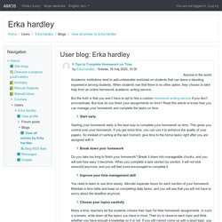 AMOS: Erka hardley: Blog
