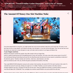 The Amount Of Money One Slot Machine Make