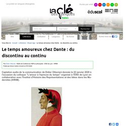 Le temps amoureux chez Dante : du discontinu au continu — Italien