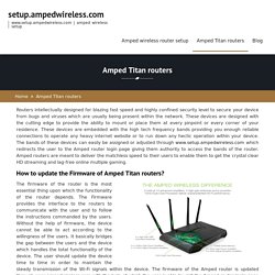 Amped Titan routers