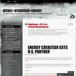 AmpEnergo – U.S. E-cat Partnership Announced « nickel+hydrogen=energy