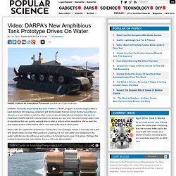 Video: DARPA's New Amphibious Tank Prototype Drives On Water