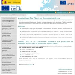 Ampliación del Plan Educa3 por Comunidad Autónoma - Redie-Eurydice