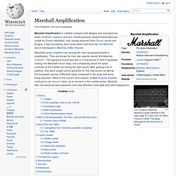 Marshall Amplification History Wikipedia
