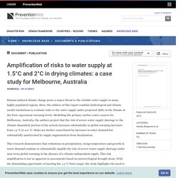 Amplificación de los riesgos para el suministro de agua a 1,5 ° C y 2 ° C en climas secos: un estudio de caso para Melbourne, Australia