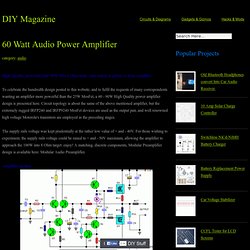 60 Watt Audio Power Amplifier