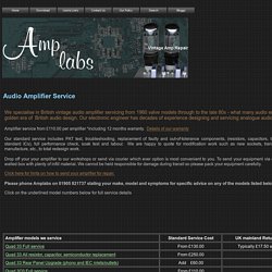 Amplifier Repair, Amplifier Servicing, Amplifier Modification