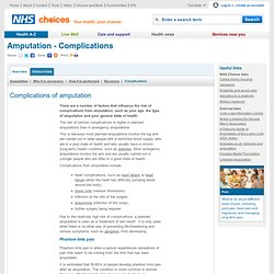 Amputation - Complications
