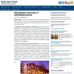Amsterdam Low Cost: 5 actividades gratis