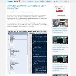 AmyEditor: Collaborative Code Editing Tool Online