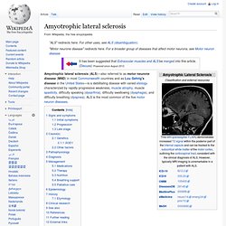 Amyotrophic lateral sclerosis