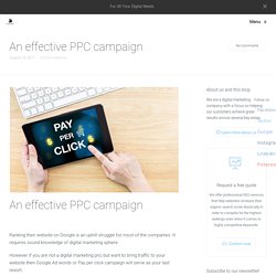 An effective PPC Campaign