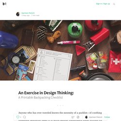 An Exercise in Design Thinking: