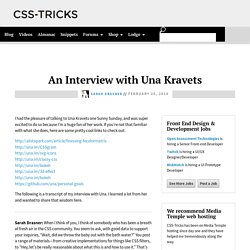 An Interview with Una Kravets