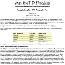 An INTP Profile