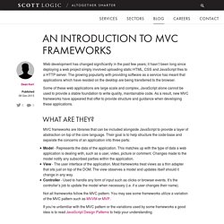 An introduction to MVC frameworks