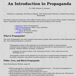 An Introduction to Propaganda