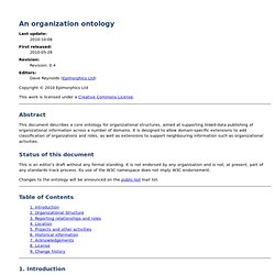 An organization ontology