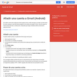Añadir una cuenta a Gmail (Android) - Ayuda de Gmail