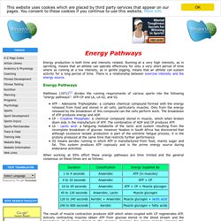 Anaerobic and aerobic Energy Pathways