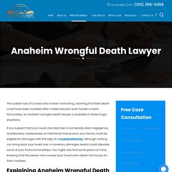 Anaheim Wrongful Death Lawyer