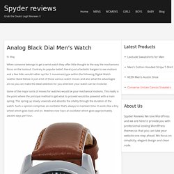 Analog Black Dial Men’s Watch - Spyder reviews