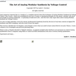 Analog Modular Synthesis