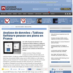 Analyse de données : Tableau Software pousse ses pions en France