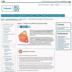 Etape 2 : Analyser les différents groupes cibles