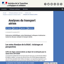 Analyses du transport aérien