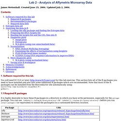 Lab 2 - Analysis of Affymetrix Microarray Data