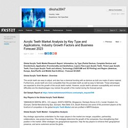 Acrylic Teeth Market Analysis by Key Type and Applications, Industry Growth Factors and Business Forecast 2023