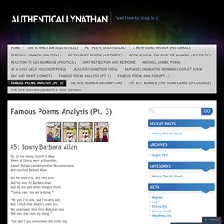 Famous Poems Analysis (Pt. 3)