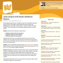 Audio Analysis of the Beatles Multitrack Masters