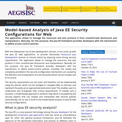 Model-based Analysis of Java EE Security Configurations for Web