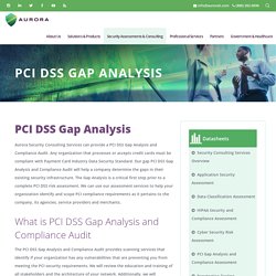 PCI DSS Gap Analysis Consulting Services