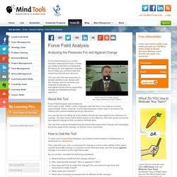 Force Field Analysis (Forcefield Analysis) - Decision-Making Skills Training from MindTools