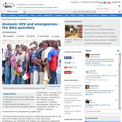 HIV and emergencies - the data quandary