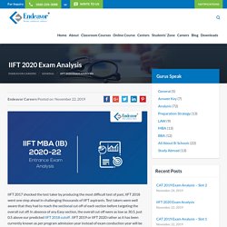 IIFT 2020 Exam Analysis by Endeavor for admissions into IIFT MBA (IB) 2020-22 program for its Delhi and Kolkata campus