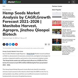 Hemp Seeds Market Analysis by CAGR,Growth Forecast 2021-2026