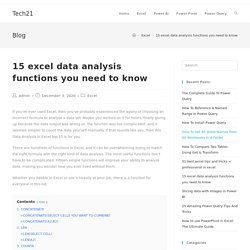15 excel data analysis functions you need to know