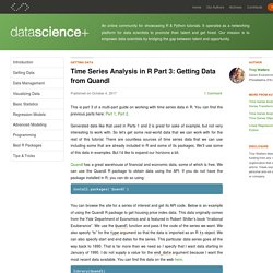 Time Series Analysis in R Part 3: Getting Data from Quandl